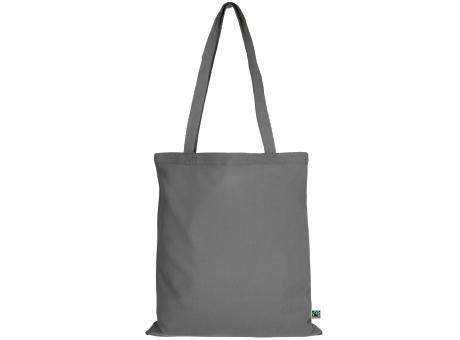 Fairtrade Baumwolltasche, L, stahlgrau