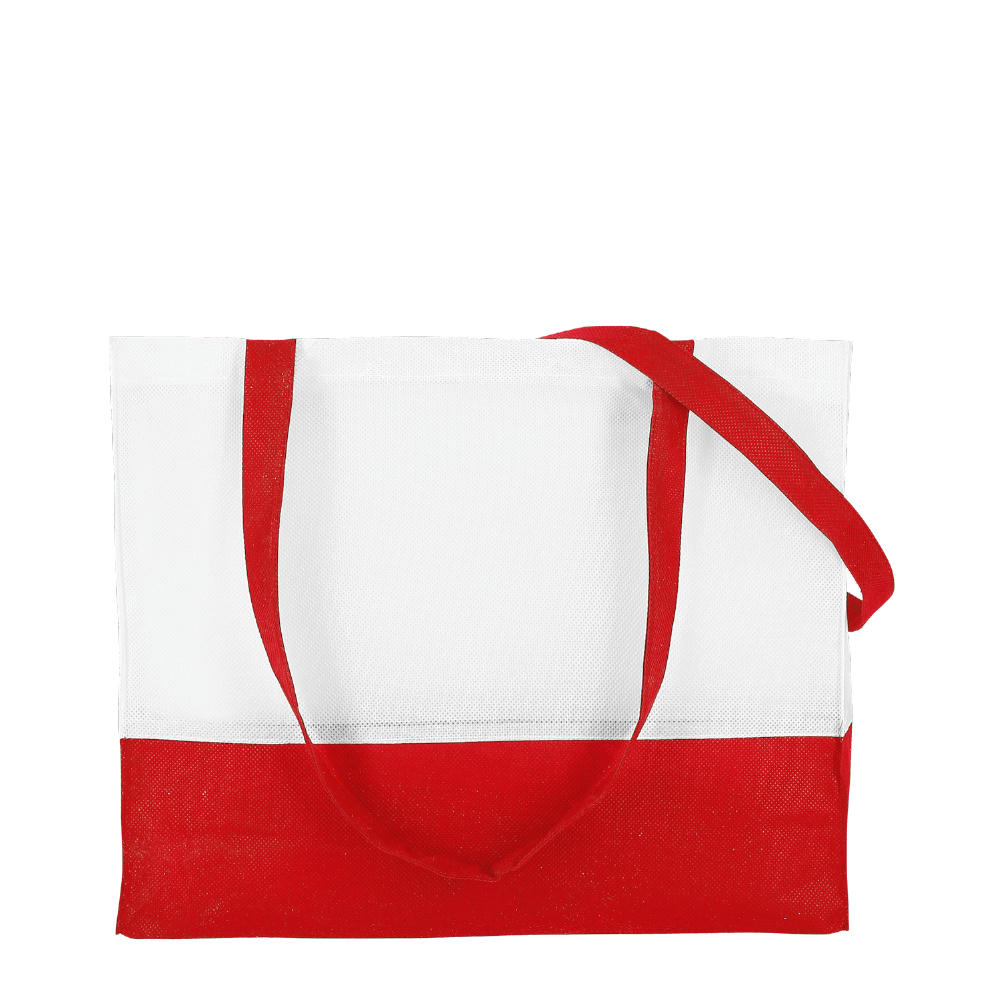 PP-Tasche, City Bag 1, 2-fbg. weiß/rot a