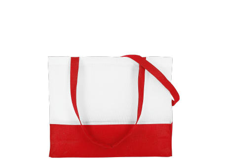 PP-Tasche, City Bag 1, 2-fbg. weiß/rot a