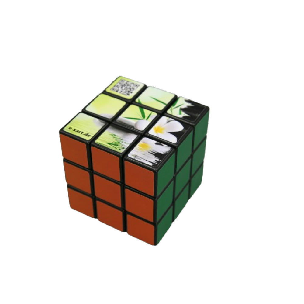Zauberwürfel 3x3 57 mm – mit Druck auf einer Seite