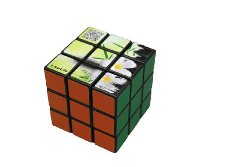 Zauberwürfel 3x3 57 mm – mit Druck auf einer Seite