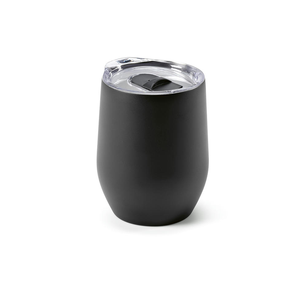 Tigris Reisebecher recy.Edelstahl, 320 ml. Doppelwandig mit Deckel