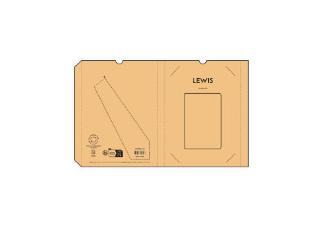 Lewis Notizbuch A5 recy. Papier 80gsm 196 Seiten