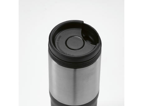 Orange Reisebecher recy.Edelstahl, 600 ml. Dreifachwandig