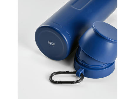 Flinders Thermos recy.Edelstahl, 1080 ml. Mit 2 Bechern und Karabiner