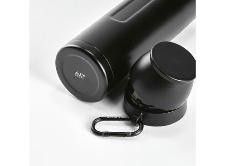 Loire Thermos aus recy.Edelstahl, 810 ml. Mit 2 Bechern und Karabiner
