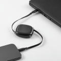 Yalow Ladekabel aus recy. PVC, einziehbar, USB-C auf USB-C, 60 W