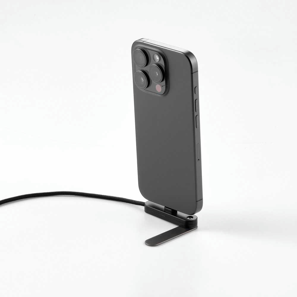 Edison Ladekabel recy. PVC, 1 m, USB-C, 60 W, Smartphone-Ständer