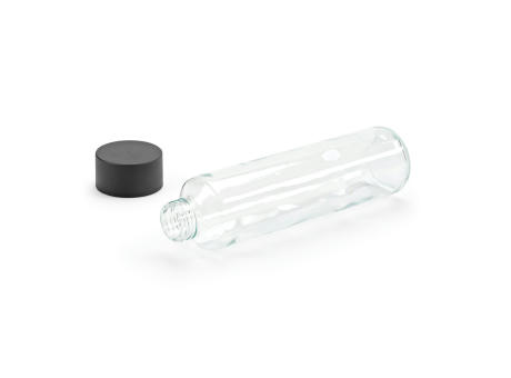 Turia 750 Glasflasche, 780 ml. Mit schwarzem Deckel