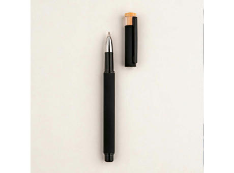 Thoreau Rollerball aus recy. Aluminium, blau, Dokumental®-Gel-Tinte 0,6km