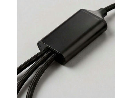 Turing 5-in-1 Ladekabel aus recy. PVC, 1,2m, 10W