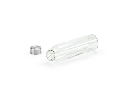 Lima Glasflasche 530ml. Mit silbernem Deckel