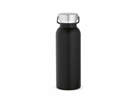 Sado Trinkflasche 560ml aus recy. Edelstahl. Doppelwandig, auslaufsicher. 