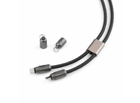 Marconi 2-in-1 Kabel & Handykette, recy. PET, USB-C auf USB-C, 60 W