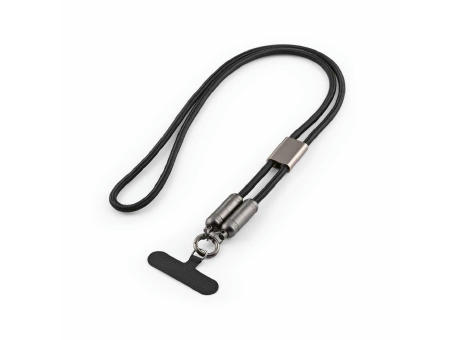 Marconi 2-in-1 Kabel & Handykette, recy. PET, USB-C auf USB-C, 60 W