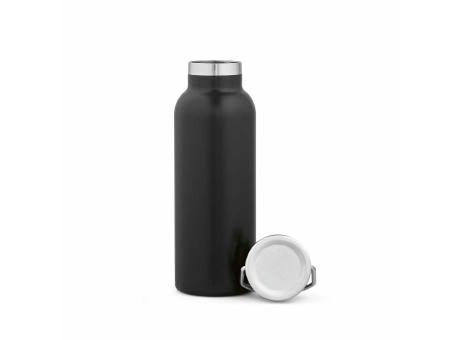 Sado Trinkflasche 560ml aus recy. Edelstahl. Doppelwandig, auslaufsicher. 
