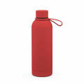 Hudson Trinkflasche 540ml aus recy. Edelstahl. Doppelwandig, gummierter Oberfläche