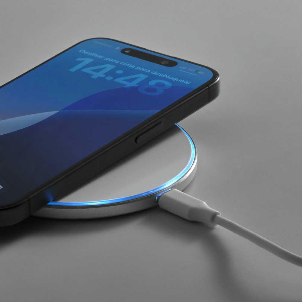 Meitner kabelloses Schnellladegerät, recy. Aluminium, 15W, USB-C-Anschluss