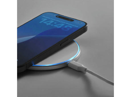 Meitner kabelloses Schnellladegerät, recy. Aluminium, 15W, USB-C-Anschluss