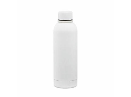 Hudson Trinkflasche 540ml aus recy. Edelstahl. Doppelwandig, gummierter Oberfläche