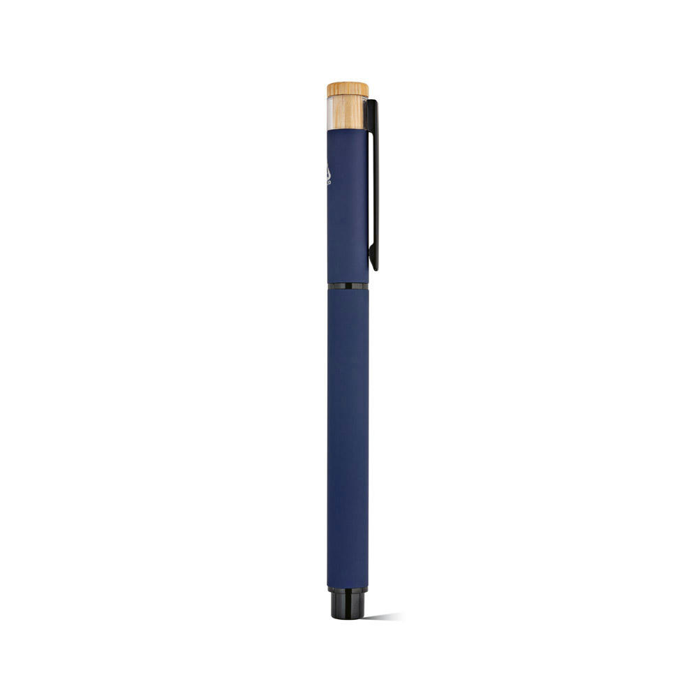 Thoreau Rollerball aus recy. Aluminium, blau, Dokumental®-Gel-Tinte 0,6km