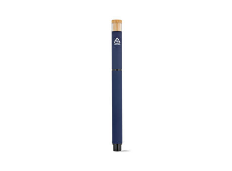Thoreau Rollerball aus recy. Aluminium, blau, Dokumental®-Gel-Tinte 0,6km