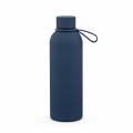 Hudson Trinkflasche 540ml aus recy. Edelstahl. Doppelwandig, gummierter Oberfläche