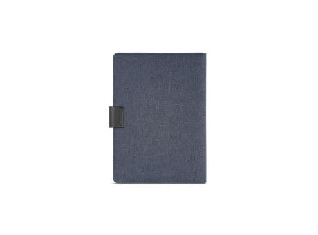 Tolstoy A5-Mappe rPET. Notizblock mit 64-seitigem FSC® .Verschluss aus rPU