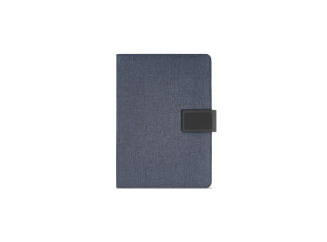 Tolstoy A5-Mappe rPET. Notizblock mit 64-seitigem FSC® .Verschluss aus rPU