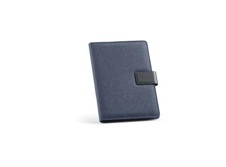 Tolstoy A5-Mappe rPET. Notizblock mit 64-seitigem FSC® .Verschluss aus rPU
