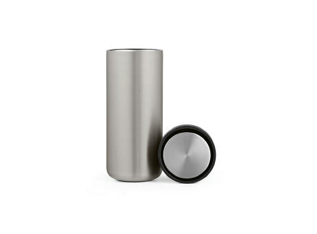 Senegal Reisebecher recy.Edelstahl, 400 ml. Mit 360°Push-Verschluss