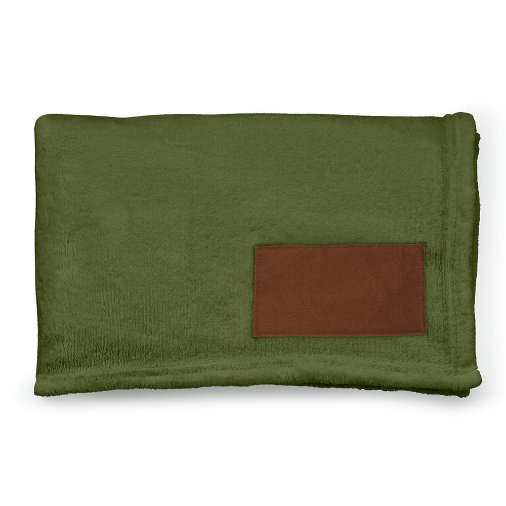 Van-Eyck Decke aus rPET (240 g/m²). Mit personalisierbarem Aufnäher
