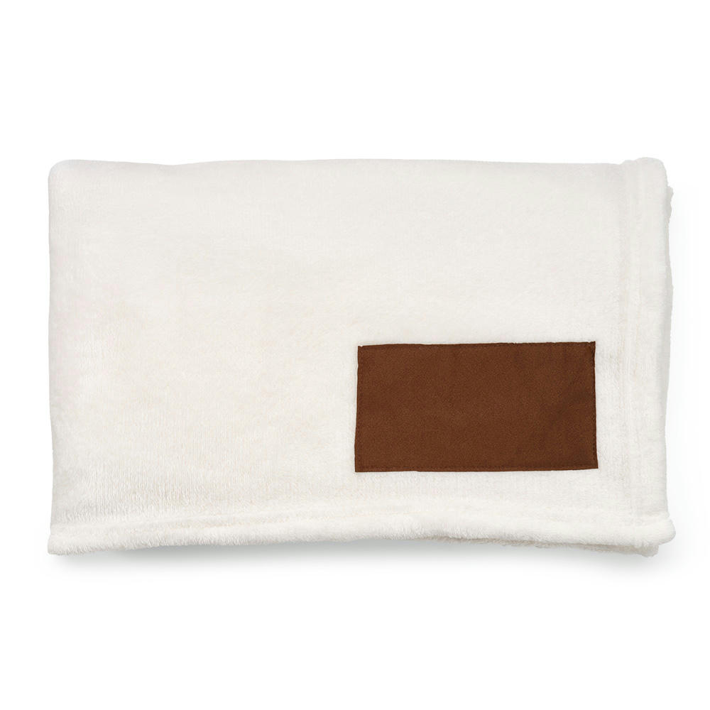 Van-Eyck Decke aus rPET (240 g/m²). Mit personalisierbarem Aufnäher