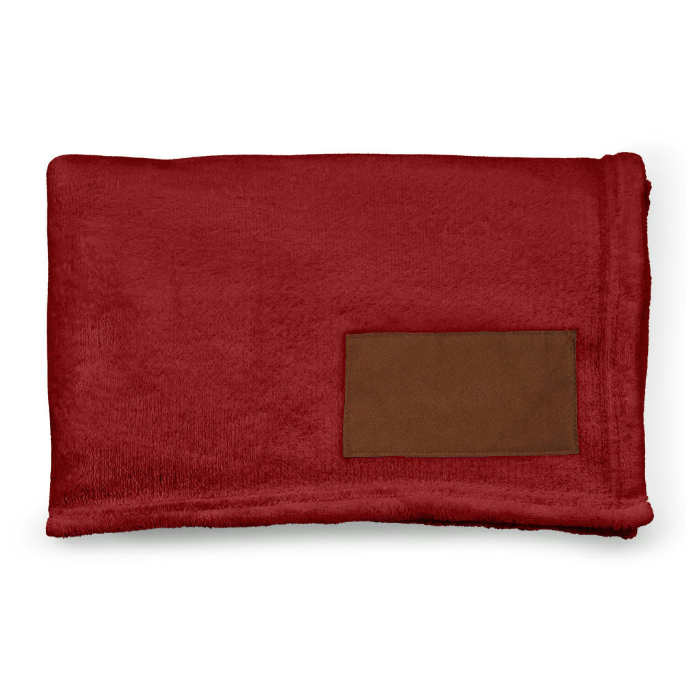 Van-Eyck Decke aus rPET (240 g/m²). Mit personalisierbarem Aufnäher