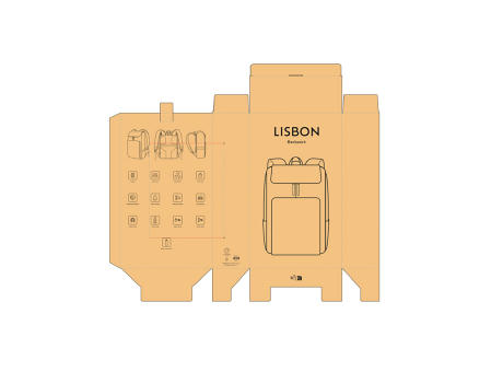 Lisbon Laptop Rucksack 20L recy. PU 