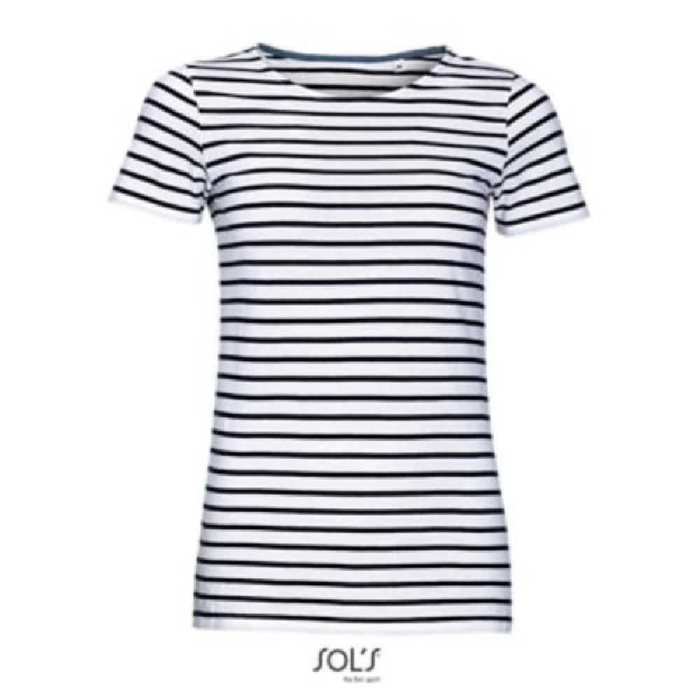 CAMISETA MUJER CUELLO REDONDO A RAYAS