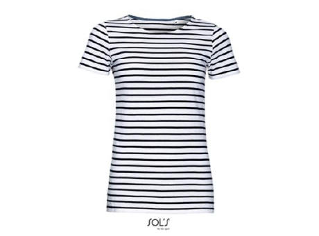 CAMISETA MUJER CUELLO REDONDO A RAYAS
