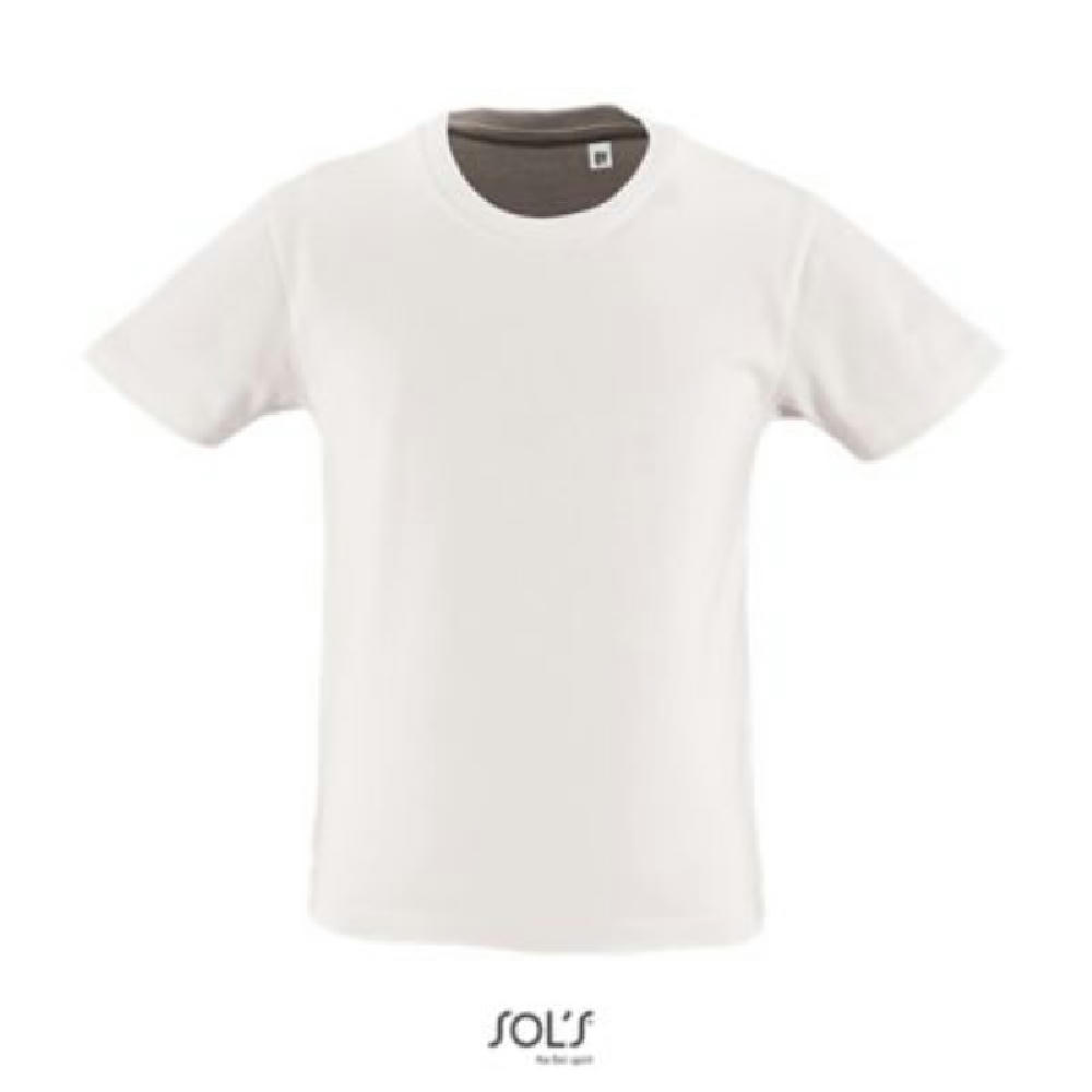 CAMISETA DE MANGA CORTA DE NIÑO CON CUELLO REDONDO