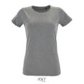 CAMISETA AJUSTADA DE MUJER CON CUELLO REDONDO