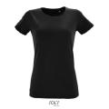 CAMISETA AJUSTADA DE MUJER CON CUELLO REDONDO