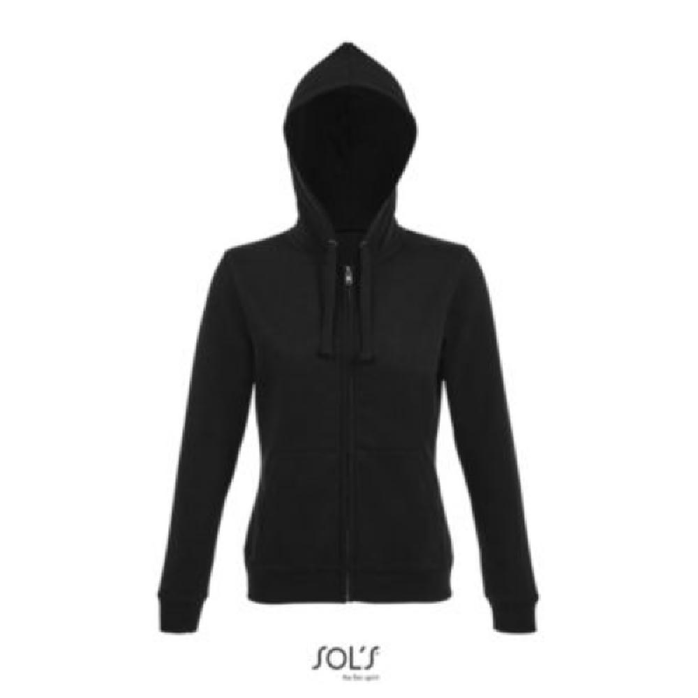 SUDADERA CON CREMALLERA Y CAPUCHA DE MUJER