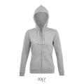 SUDADERA CON CREMALLERA Y CAPUCHA DE MUJER