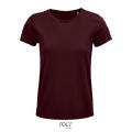 CAMISETA MUJER AJUSTADA DE PUNTO LISO Y CUELLO REDONDO