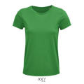 CAMISETA MUJER AJUSTADA DE PUNTO LISO Y CUELLO REDONDO