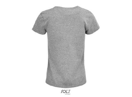 CAMISETA MUJER AJUSTADA DE PUNTO LISO Y CUELLO REDONDO