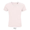 CAMISETA NIÑO AJUSTADA DE PUNTO LISO Y CUELLO REDONDO