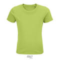 CAMISETA NIÑO AJUSTADA DE PUNTO LISO Y CUELLO REDONDO