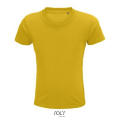 CAMISETA NIÑO AJUSTADA DE PUNTO LISO Y CUELLO REDONDO