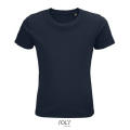 CAMISETA NIÑO AJUSTADA DE PUNTO LISO Y CUELLO REDONDO