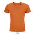 CAMISETA NIÑO AJUSTADA DE PUNTO LISO Y CUELLO REDONDO